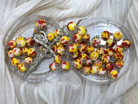 Precious Blood Rosary(8mm beads, 50g) - Red and Yellow Rosary