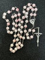 Grace Rosary(8mm beads, 50g) Light Pink Rosary