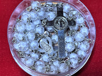 White Crystal Beads Rosary