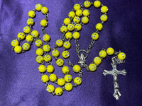 Yellow Rhinestone Rosary