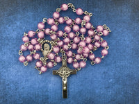 Pink Rose Beads Rosary