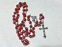 Red Rhinestone Rosary (Simple)