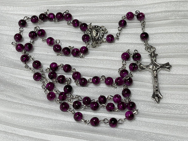 Shiny Scarlet Beads Rosary