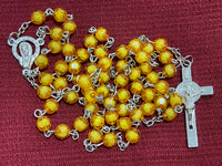 Yellow Orange Citrine Beads Rosary