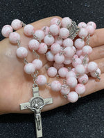 Grace Rosary(10mm beads, 90g) Light Pink Rosary
