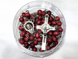 Red Rose-Scented Wooden Beads Rosary